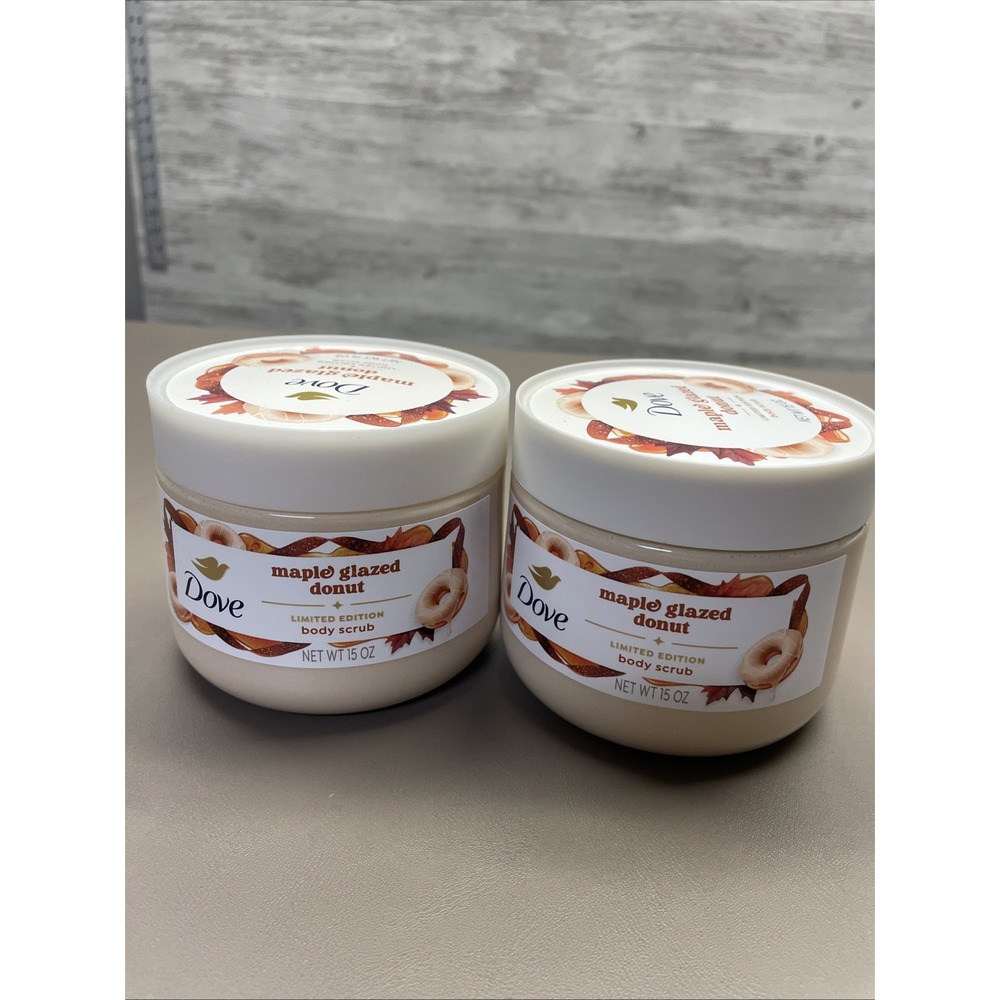 New Dove Limited Edition Maple Glazed Donut Body‎ Scrub 15 Oz - 2 Pack